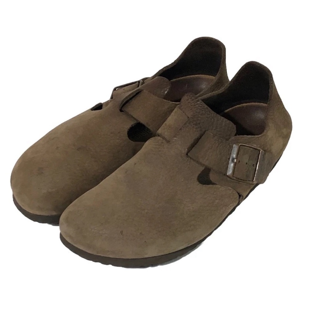 Birkenstock London Soft Leather Brown Clogs Unisex
